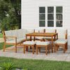 vidaXL Ensemble &agrave; manger de jardin avec coussins 11 pcs bois d'acacia