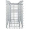 vidaXL Lit sur&eacute;lev&eacute; gabion Argent&eacute; 100 x 50 x 80 cm Acier galvanis&eacute;