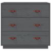 vidaXL Buffet Gris 80x40x75 cm Bois massif de pin