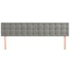 vidaXL Têtes de lit 2 pcs Gris clair 100x5x78/88 cm Velours