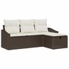 vidaXL Ensemble de Canap&eacute;s 4 pc Marron polyrotin