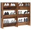 vidaXL Cabinet &agrave; chaussures 2 pcs Bois ancien 60 x 18 x 90 cm