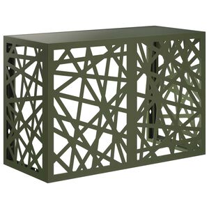 vidaXL Housse de climatiseur Vert olive 90 x 40 x 60 cm Acier