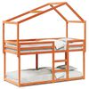 vidaXL Lit superpos&eacute; sans matelas cire marron 90x190 cm pin massif