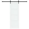 vidaXL Porte coulissante ORKDAL Blanc et Noir 73,5 x 211 cm Pin massif