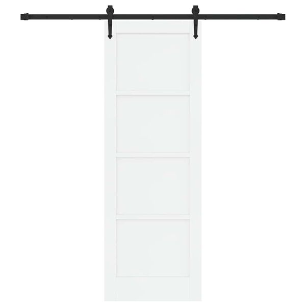 vidaXL Porte coulissante ORKDAL Blanc et Noir 73,5 x 211 cm Pin massif