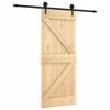 vidaXL Porte coulissante 85 x 210 cm Bois de pin massif (non trait&eacute;)