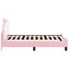 vidaXL Cadre de lit pour enfants avec tête de lit Rose 80 x 160 cm PU