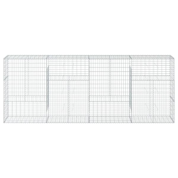 vidaXL Panier gabion avec couvercle 400x50x150 cm fer galvanis&eacute;