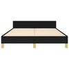 vidaXL Cadre de lit sans matelas noir 140x190 cm tissu