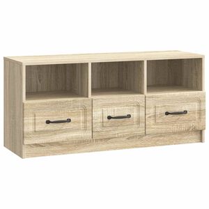 vidaXL Meuble TV Ch&ecirc;ne Sonoma 102 x 34,5 x 47 cm Bois d'ing&eacute;nierie
