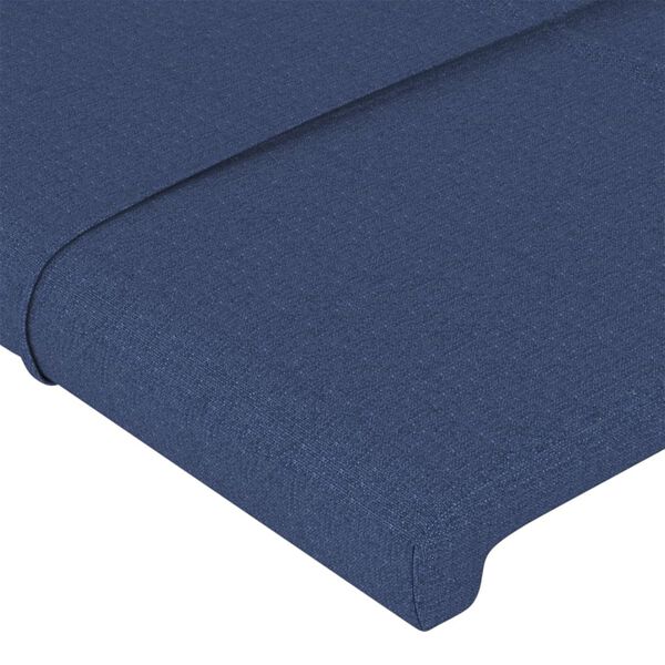 vidaXL T&ecirc;tes de lit 2 pcs Bleu 90x5x78/88 cm Tissu