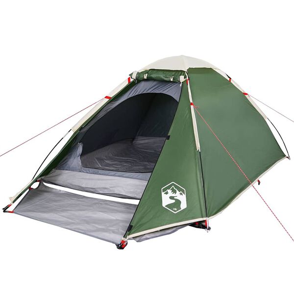 vidaXL Tente de camping &agrave; d&ocirc;me 2 personne vert imperm&eacute;able