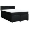 vidaXL Sommier &agrave; lattes de lit avec matelas Noir 160x200 cm Tissu