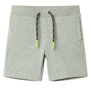 Short pour enfants avec cordon de serrage m&eacute;lange kaki clair 140