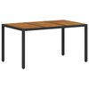 vidaXL Ensemble de salle &agrave; manger pour jardin 7 pcs Noir polyrotin