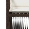 vidaXL Chaises de jardin avec coussins lot de 4 marron r&eacute;sine tress&eacute;e