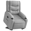 vidaXL Fauteuil inclinable &eacute;lectrique gris clair tissu