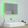 vidaXL Miroir LED de salle de bain Chêne sonoma 60x8,5x37 cm Acrylique