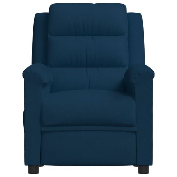 vidaXL Fauteuil électrique de massage Bleu Velours