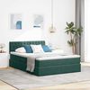 vidaXL Lit de Rangement avec matelas Vert foncé 140 x 190 cm Velours