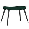 vidaXL Chaise de relaxation avec tabouret Vert fonc&eacute; Velours