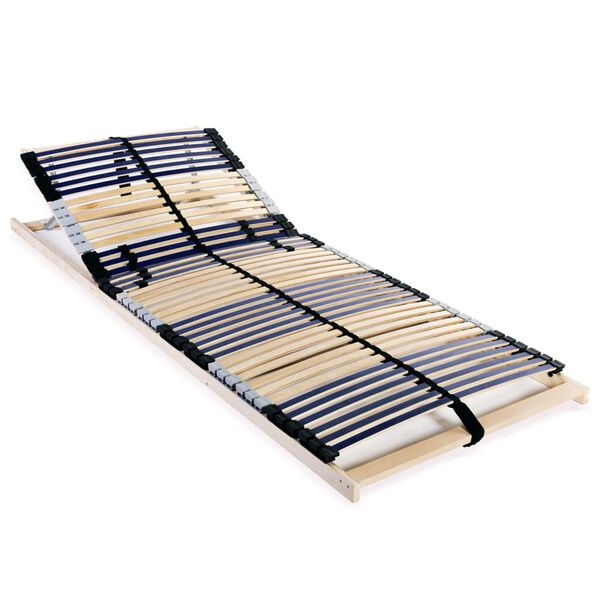 vidaXL Sommier à lattes sans matelas avec 42 lattes 7 zones 70x200 cm
