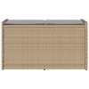 vidaXL Banc de rangement ext&eacute;rieur coussin beige 100 cm r&eacute;sine tress&eacute;e