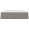 vidaXL Lit avec rangement et matelas Taupe 160 x 200 cm Polyester