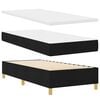 vidaXL Lit &agrave; ressorts avec matelas Noir 90 x 190 cm tissu