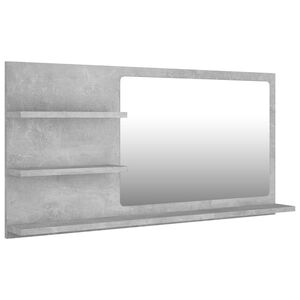 vidaXL Miroir de salle de bain gris b&eacute;ton bois d&rsquo;ing&eacute;nierie