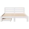 vidaXL Cadre de lit sans matelas blanc 160x200 cm bois de pin massif