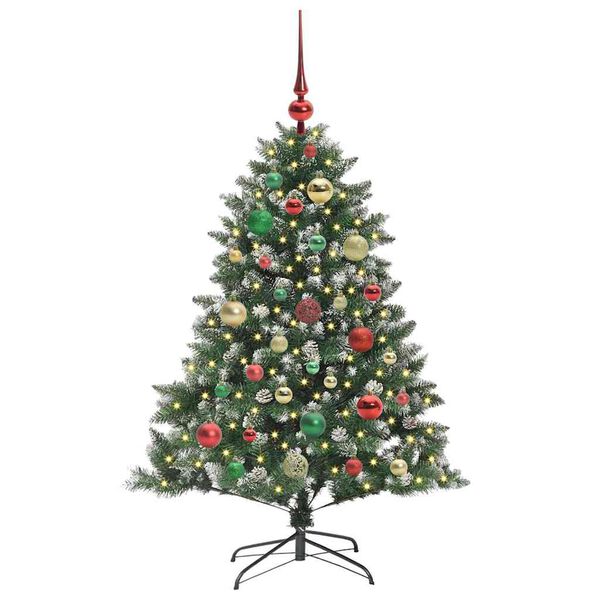 vidaXL Sapin de No&euml;l artificiel Vert 120 cm PVC, plastique et acier