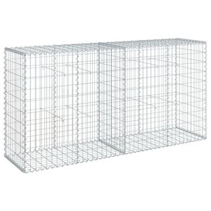 vidaXL Panier gabion avec couvercle 200x50x100 cm fer galvanis&eacute;