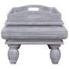 vidaXL Table basse Gris 90x50x40 cm Bois d'acajou massif
