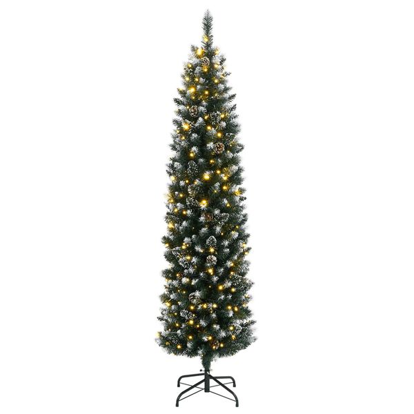 vidaXL Sapin de Noël artificiel mince 300 LED 180 cm