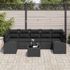 vidaXL Ensemble de canapé de jardin Noir 55 x 55 x 37 cm polyrotin