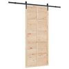 vidaXL Porte coulissante Naturel 90 x 208 cm Bois de pin massif