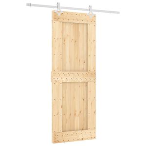 vidaXL Porte coulissante 80 x 210 cm Bois de pin massif (non trait&eacute;)