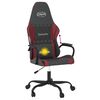 vidaXL Chaise de jeu de massage Noir et rouge bordeaux Similicuir