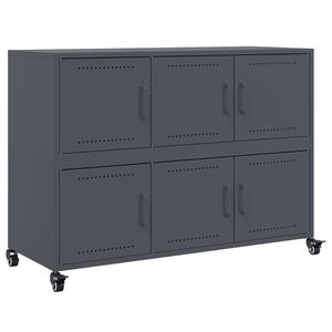 vidaXL Buffet anthracite 100,5x39x72 cm acier