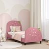 vidaXL Cadre de lit pour enfants avec tête de lit Rose 80 x 160 cm