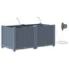 vidaXL Cache-pot de jardin 2 pcs Gris Clair 80 x 40 x 37,5 cm