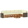 vidaXL Ensemble de canap&eacute; d'angle avec coussin 7 pcs Naturel et Cr&egrave;me