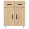 vidaXL Buffet haut Ch&ecirc;ne sonoma 69,5x34x180 cm Bois d'ing&eacute;nierie