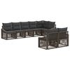 vidaXL Ensemble de canap&eacute; de jardin 8 pc Gris polyrotin