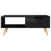 vidaXL Table basse Noir brillant 100x49,5x43 cm Bois d'ingénierie