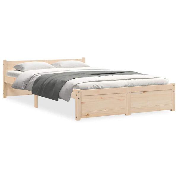 vidaXL Cadre de lit sans matelas bois massif 120x200 cm