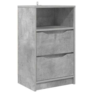 vidaXL Table de chevet Gris b&eacute;ton 40 x 30 x 467 cm Bois d'ing&eacute;nierie