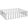 vidaXL Parc pour chien 36panneaux Noir 50x100cm Acier enduit de poudre